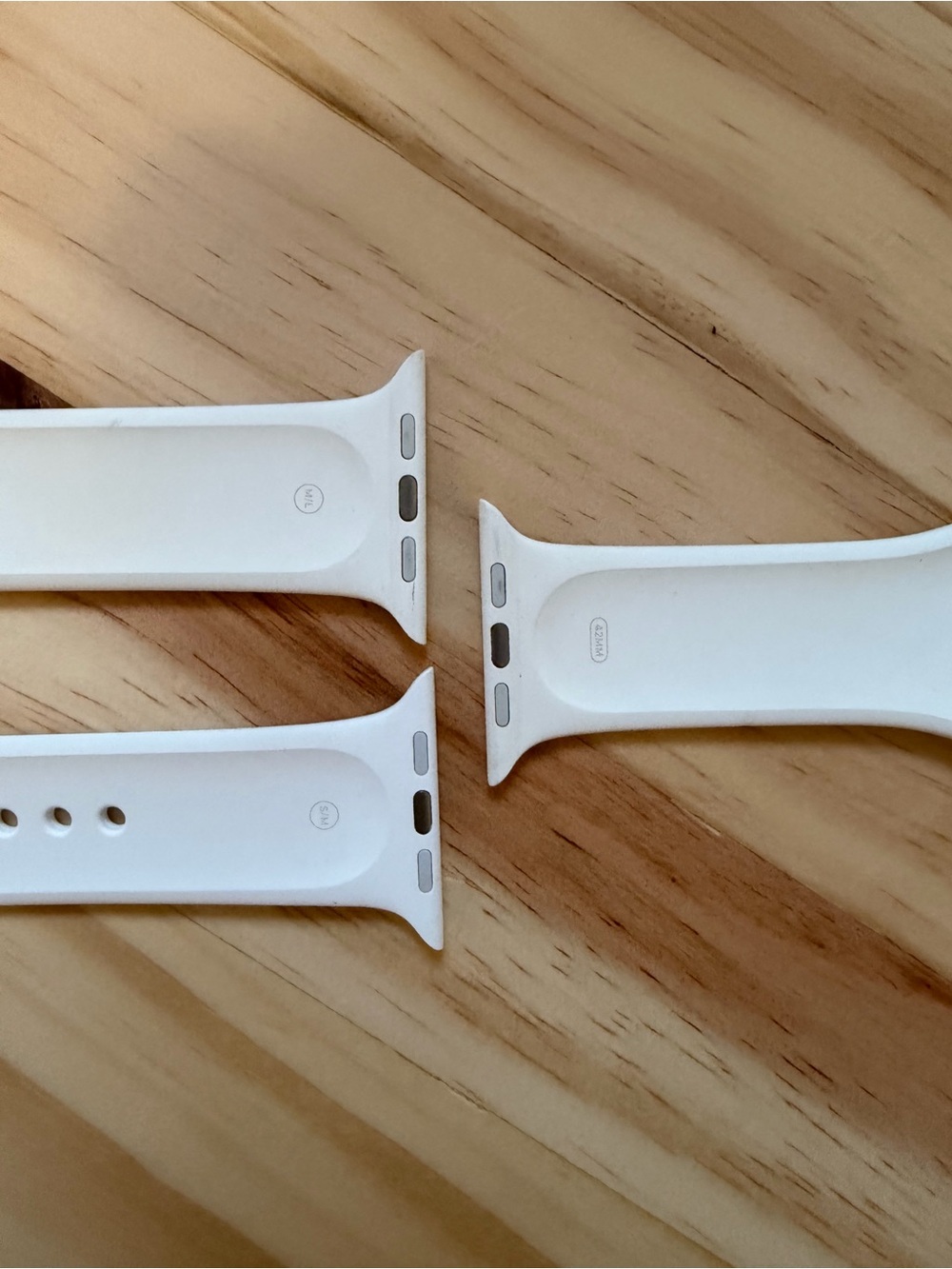 Apple White Silicone Watch Band for 42mm Smartwatch - S/M and M/L